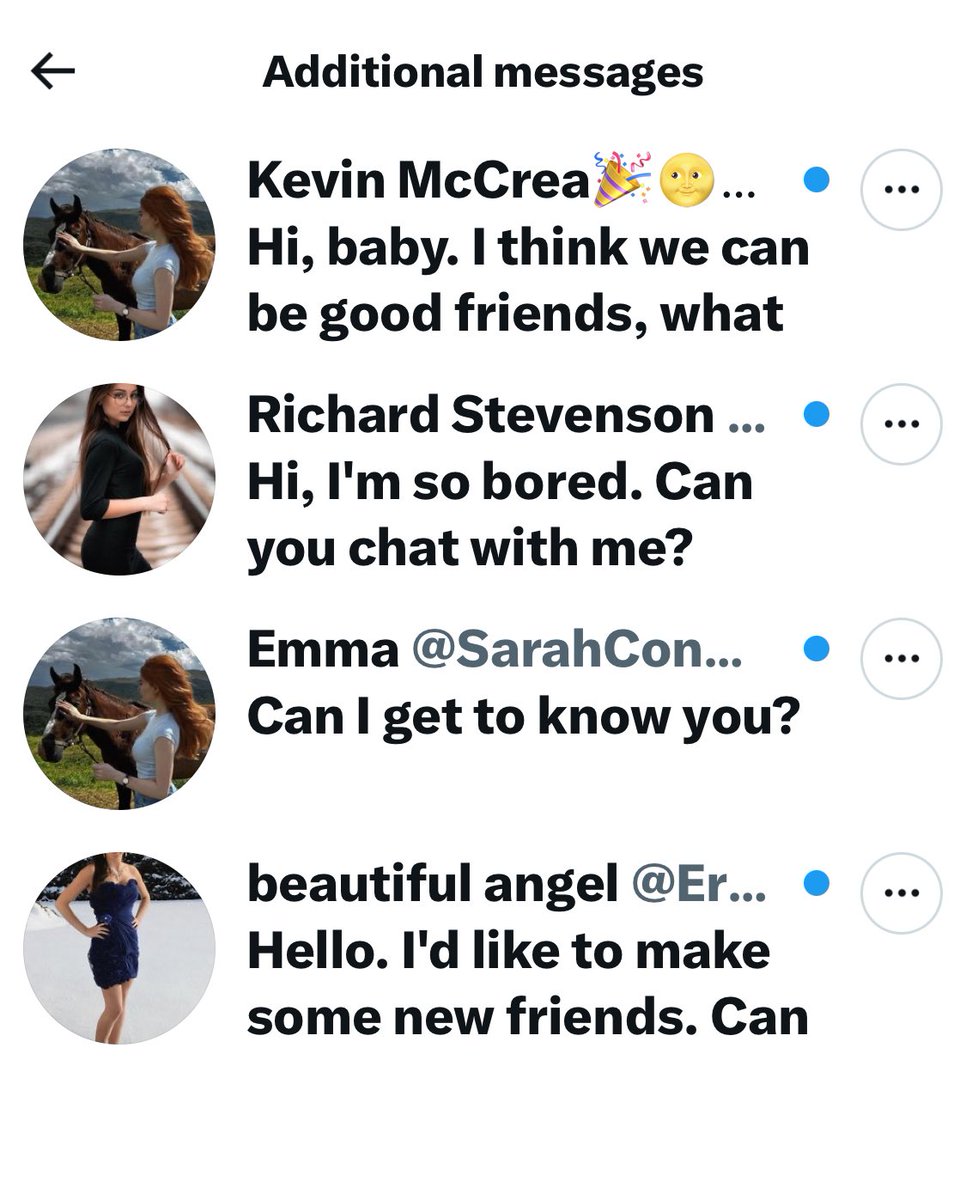 silvergracejean's tweet photo. Starting my day with a little BLOCK BLOCK DELETE 🛑
It’s a catch22 I need my DM’s open for job offers but with that these are a constant😡
🚨Anyone know how I can filter out these “Bar Flies”🪰
#XSupport
#ScamAlert #ugctroubles #ugccommunity #dmfails https://t.co/FzLTgKk9b8