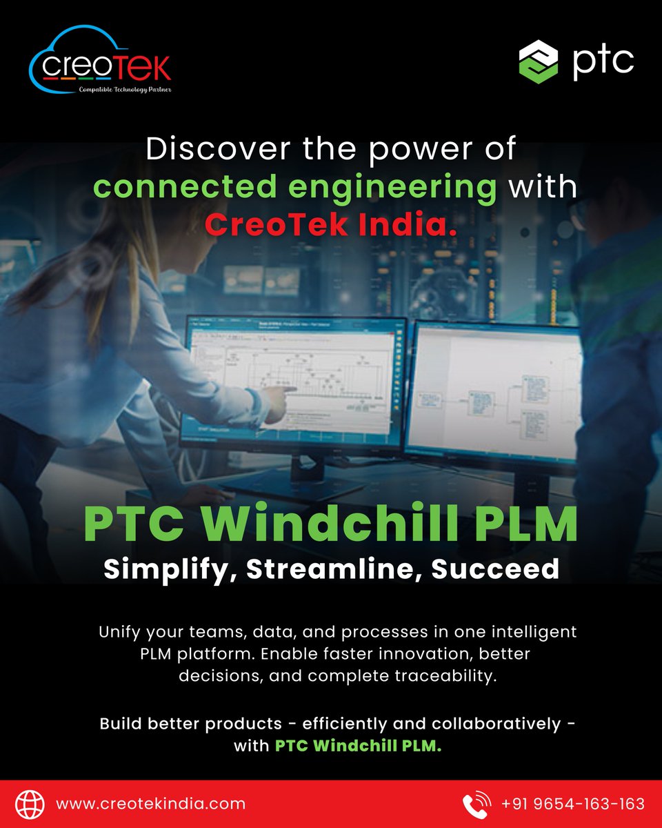 Creotekindia's tweet image. With PTC Windchill PLM, bring your teams, data, and processes together - all in one powerful PLM platform.

Explore PTC Windchill PLM today!
Visit creotekindia.com/windchill 

#CreoTek #PTCWindchill #SmartEngineering #PLM #DigitalThread #ProductLifecycleManagement #Innovation