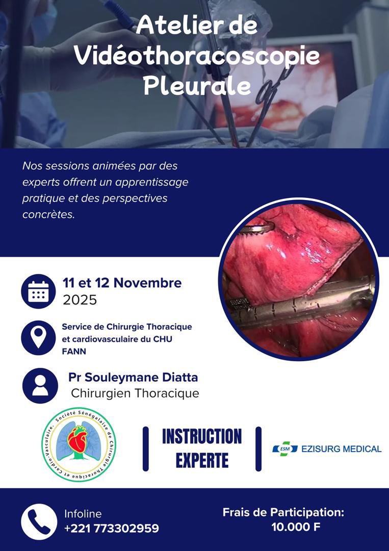 SSCTCV's tweet photo. 🚨Ne ratez pas notre prochain événement scientifique ! 🪢
Soyez nombreux ! 
#AtelierChirurgie🪡
#vatsurgery🥽🩻 https://t.co/MRVjGZFRDz