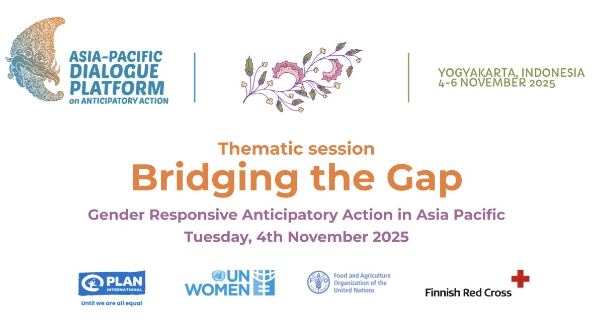 vhalhen123's tweet photo. Plan International at the #APDialoguePlatform 2025 @PlanAsiaPacific @PlanIndonesia @planphilippines @PlanNepal amplifying the importance of GEDSI-responsive #AnticipatoryAction
Inclusive action in Anticipatory Action work is more than a commitment. It is a collective practice. https://t.co/Soyx1BuV0U