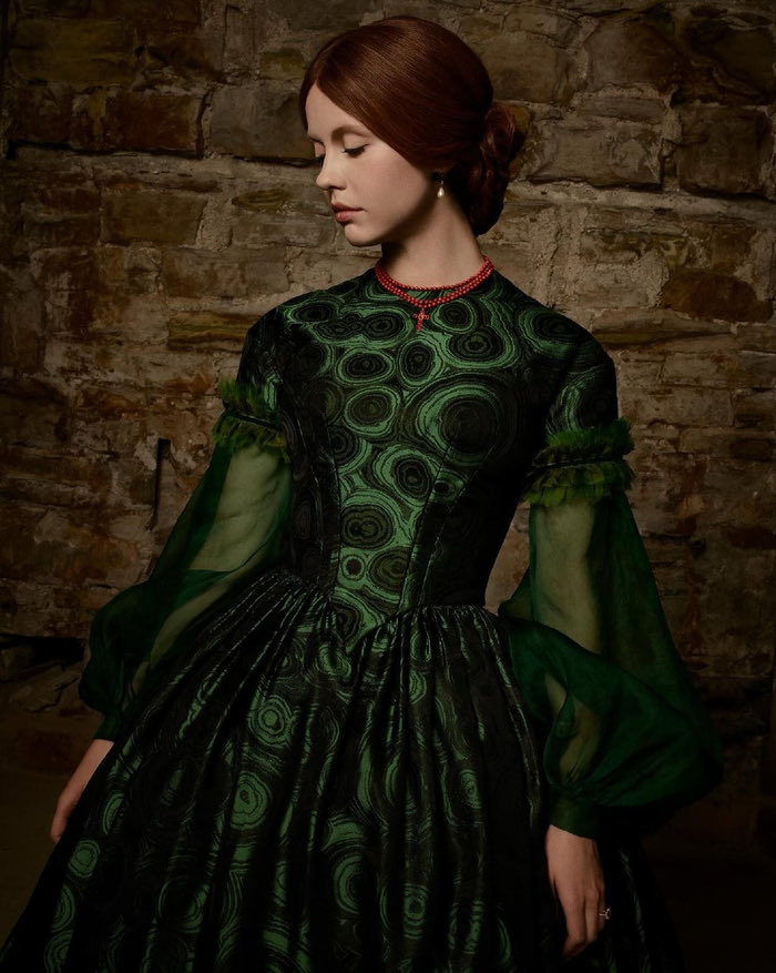 Anyone else thinks THE malachite gown in 'Frankenstein' had this Thierry  Mugler Fall/Winter 1999 Couture dress on a moodboard?