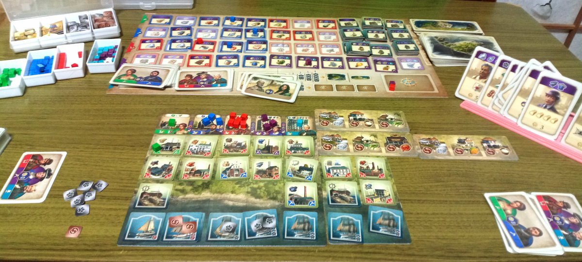 #ボードゲーム
アノ1800　ソロキャンペーン
シナリオ7　２回目　失敗
カードあと２枚プレイできれば
クリアだったけど、手番足りず…。
難しい！