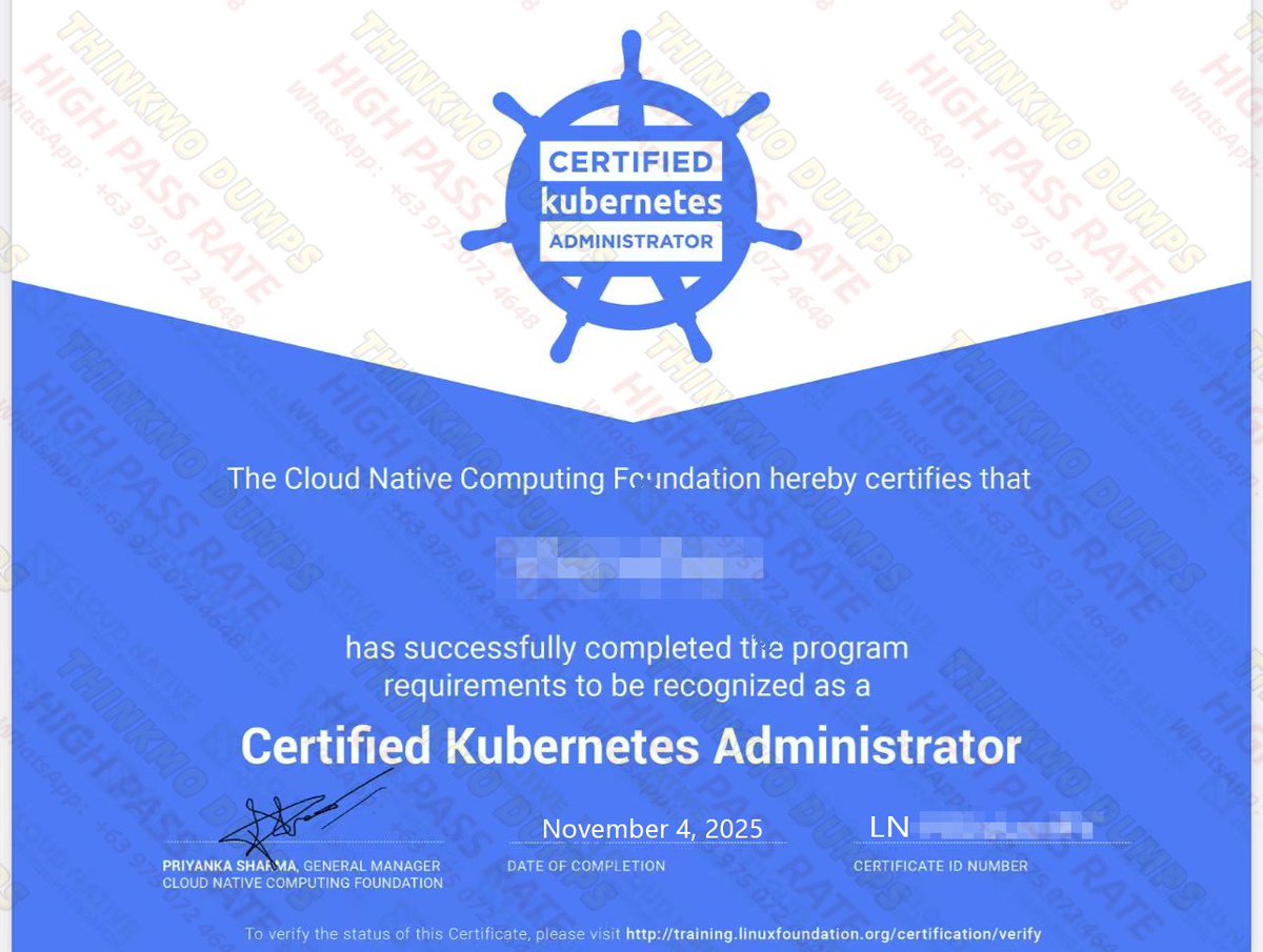 thinkmodumps's tweet image. Warm congratulations to the new students on successfully passing the CKA exam! If anyone needs relevant exam preparation materials, feel free to contact me anytime. I have a lot of comprehensive and reliable preparation resources here.
#CKAStudyMaterials #CKAPassGuide