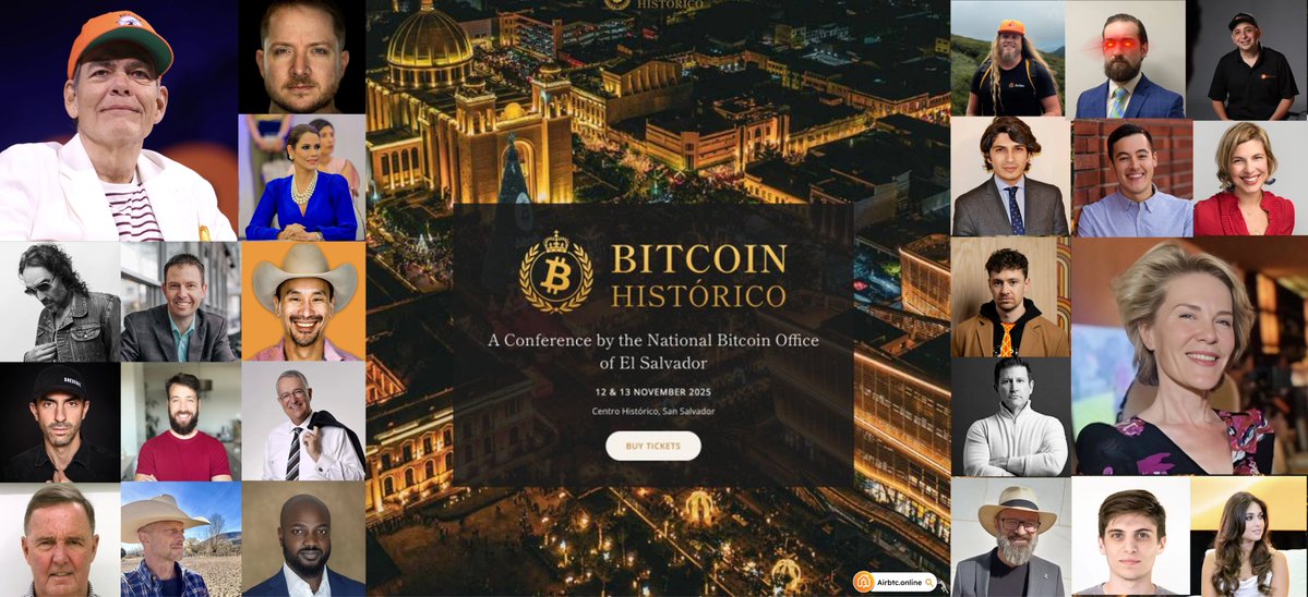 We’re thrilled to announce that Airbtc is partnering with Bitcoin Histórico 🇸🇻, happening November 12–13 in San Salvador!

Our Founder, Jake, will be joining the speaker lineup to share insights on building Bitcoin-native travel experiences.

As part of this partnership, anyone