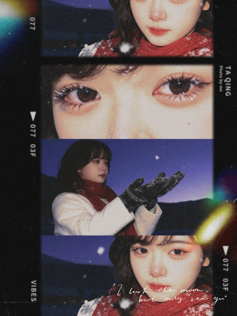 yuka_jme's tweet image. 🌙❄️
Frost on my lashes, warmth in my eyes.
I looked at the moon but only saw you.