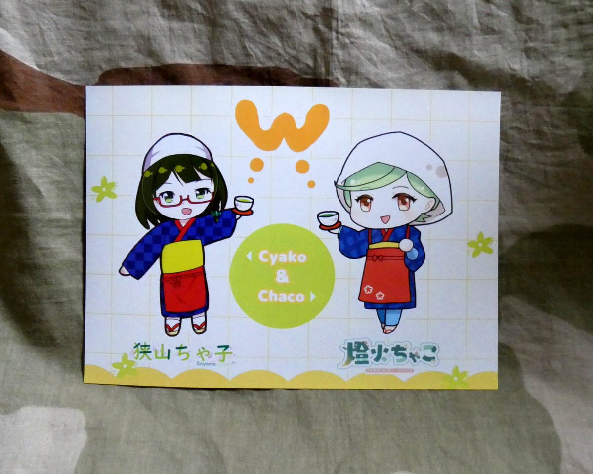 Hanwa_Ssaka's tweet image. 続いて
ダブルちゃこ一周年記念ネップリです。
狭山ちゃ子（@cyako_chan）
燈火ちゃこ（@irumachaco）
お茶どころのお２人のコンビです～(*^^*)
SDVerもカワイイですね～。