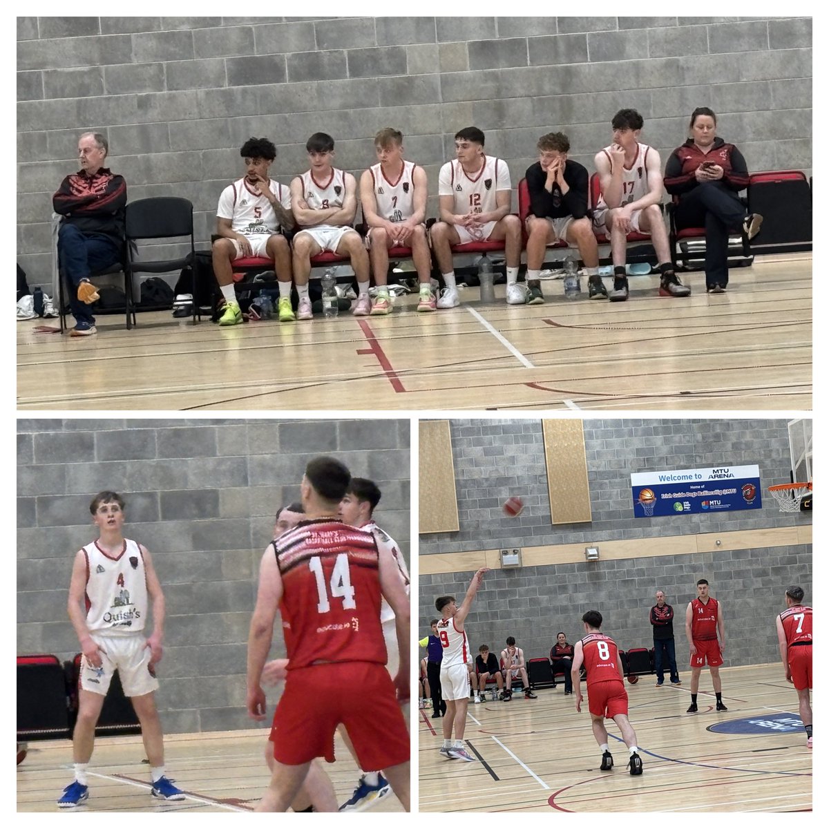DanJCB001's tweet photo. End 1st Quarter @BallincolligB #MU20 21 vs @STMarysBBall70 11 in todayโs @BballIrl Mens U20 National League home game at the @MTUarena today. Cmon Ballincollig๐ค๐๐ช๐ฅ๐๐๐โซ๏ธ๐ด #UpTheVillage #MTUArena #bbc #BallincolligBasketball #NationalLeague #Cork https://t.co/HeYglzwf1p