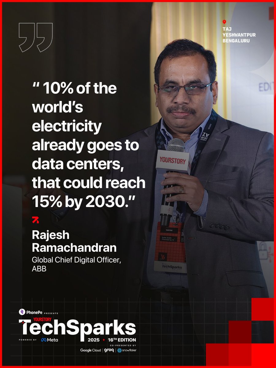 _TechSparks's tweet image. At #TechSparks2025, Rajesh Ramachandran of @ABBIndia on making AI work in factories and pipelines, detecting gas leaks, monitoring emissions, cutting carbon. &quot;It&apos;s human-centered AI. Scale and responsibility must go hand in hand.&quot;

@YourStoryCo