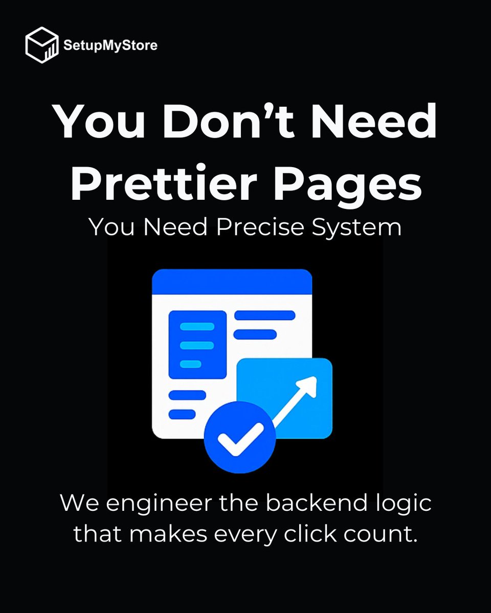 CEO_SMS_Waleed's tweet image. Design doesn’t sell — systems do.
We go beyond visuals to engineer the logic behind conversion.

Every click, every layout, every button — built with intent, not instinct.

#SetupMyStore #EcommerceOptimization #ConversionEngineering #ShopifyExperts #EcommerceSystems