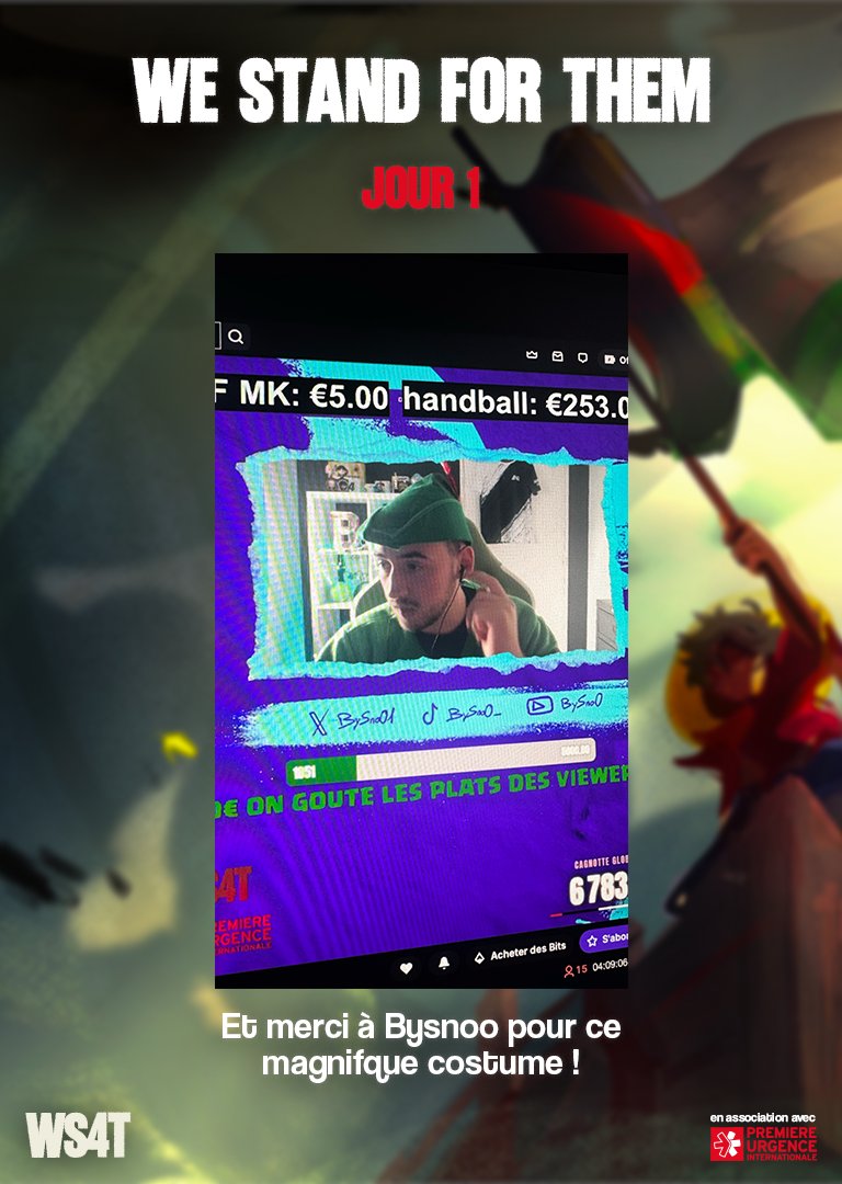 Merci à tous pour votre soutien exceptionnel. Ce n’est que le début. #WeStandForThem #CharityEvent #StreamingForGood #Solidarité