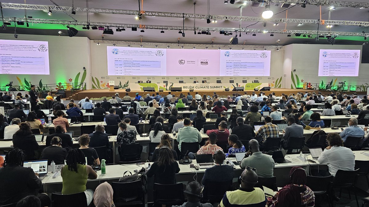 LDCChairUNFCCC's tweet photo. This morning, I spoke on the group's priorities at the opening of the G77+ China preparatory meeting running today and tomorrow.

 We are  gearing up for COP30! 

#COP30 #G77China #United4ClimateAction https://t.co/KSE9eH8jUR