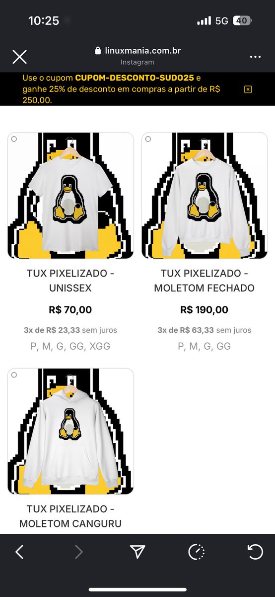juli32bit's tweet image. essa coisa linda está a venda e se quiserem comprar só usar meu cupom: JULIA! linuxmania.com.br/?cat=tux-pixel…