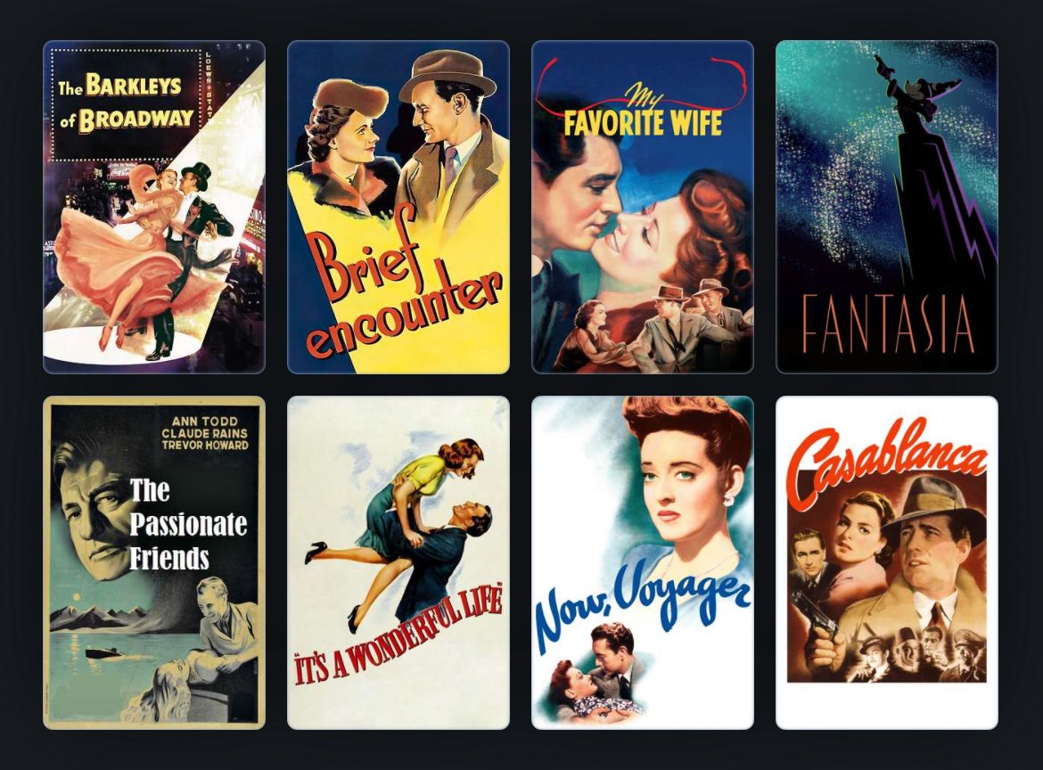 adamxfergus's tweet image. my favourite films from the 40s! 🩵