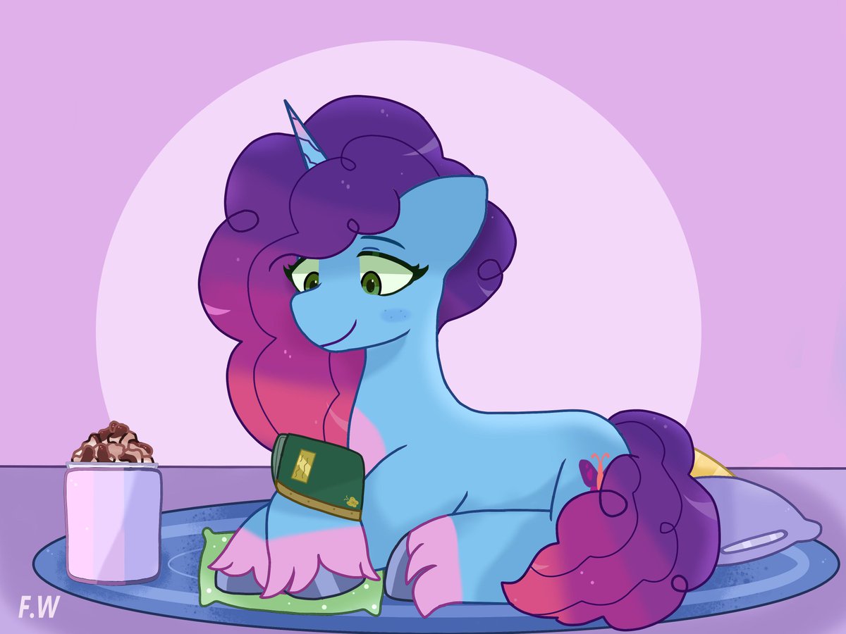 Misty reading  
#mlp #mylittlepony #mlpg5 #mistybrightdawn 💙🩷