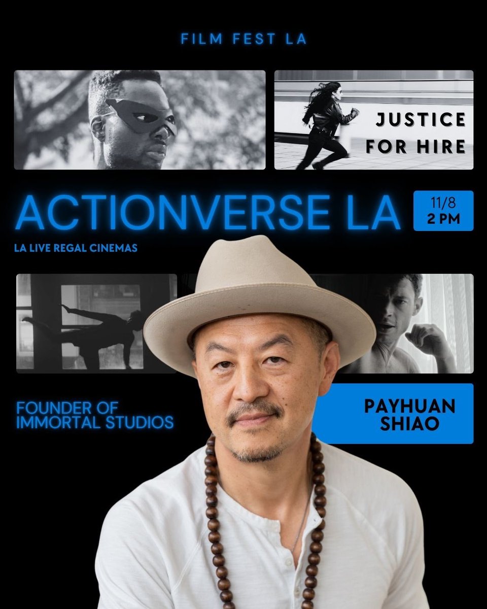 The Lineup: <a href="/TheZedaZhang/">Julia WillKillA Ho aka Zeda Zhang</a> <a href="/McDojoLife/">McDojoLife</a> <a href="/TonySurphman/">TonySurphman</a> <a href="/chrisjaialex/">chrisjaialex</a> <a href="/ImmortalWuxia/">Immortal Studios</a> &amp; Art Camacho in one round table discussion at our JFH Actionverse LA event with <a href="/filmfestlalive/">filmfestla</a>. Here’s how to join us SATURDAY: filmfreeway.com/FilmFestLA/tic…

#mma #filmmakers #martialarts 
#film