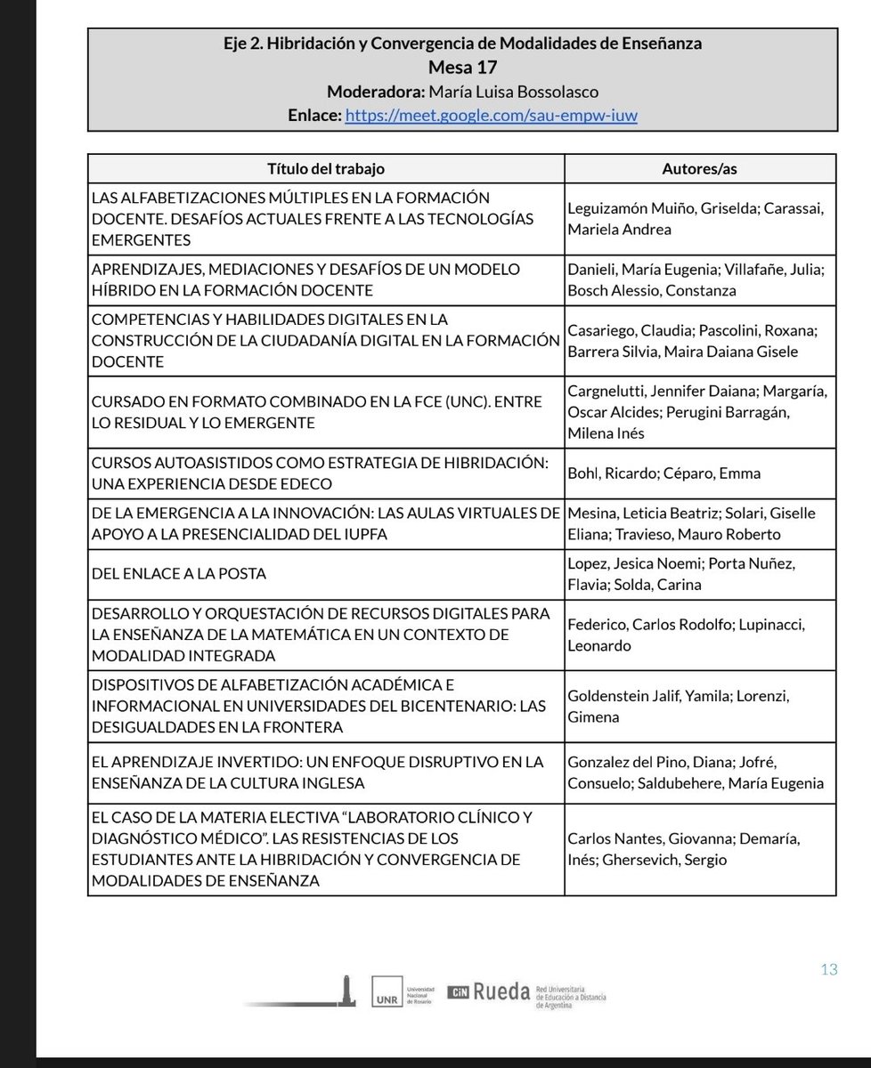 El miércoles 19-11 participaré del Seminario <a href="/ruedacin/">Red Universitaria Educación a Distancia Argentina</a> con una ponencia sobre “Dispositivos de alfabetización académica e informacional en el ingreso universitario”. Allí, junto a Gimena Lorenzi, retomamos aspectos trabajados en mi tesis de maestría. 
¡Nos vemos en <a href="/ruedacin/">Red Universitaria Educación a Distancia Argentina</a> !