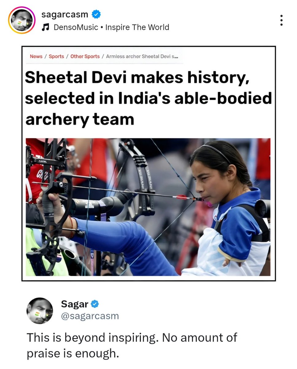 Amazing!!👏👏

#archery #sheetaldevi #women