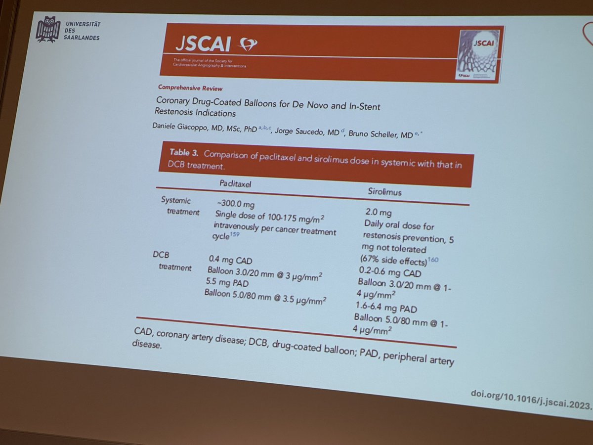 stefan_harb's tweet photo. @KambisMashayek1 @azeemlatib Bruno Scheller #sirolimus vs #paclitaxel
#DCBClub 2025 https://t.co/t1AbFtorDE