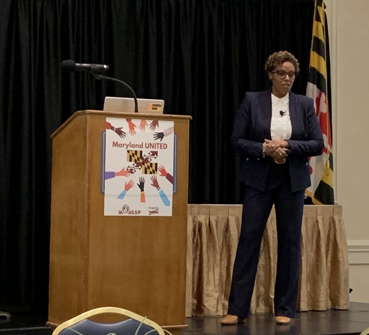 Maespmd's tweet image. We are thrilled and grateful to Dr. Ava Tasker Mitchell for delivering our Saturday keynote. She is a rockstar for school leaders in Maryland! #MDUnited25