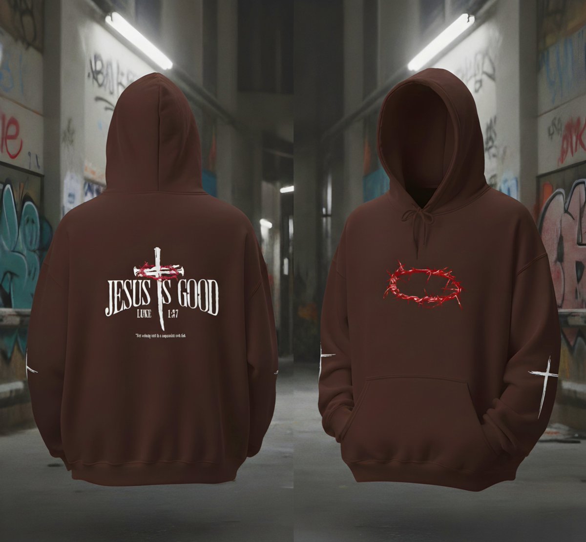 PhylonBox's tweet image. Jesus is Good. 
This faith-fueled hoodie with Luke 1:37 and a thorn-wrapped cross is cozy streetwear for soul-deep vibes—perfect everyday armor. 

Shop Etsy &amp;amp; wear your belief! 

#JesusIsGood #ChristianHoodie #FaithFashion #Luke137 #EtsyInspo
