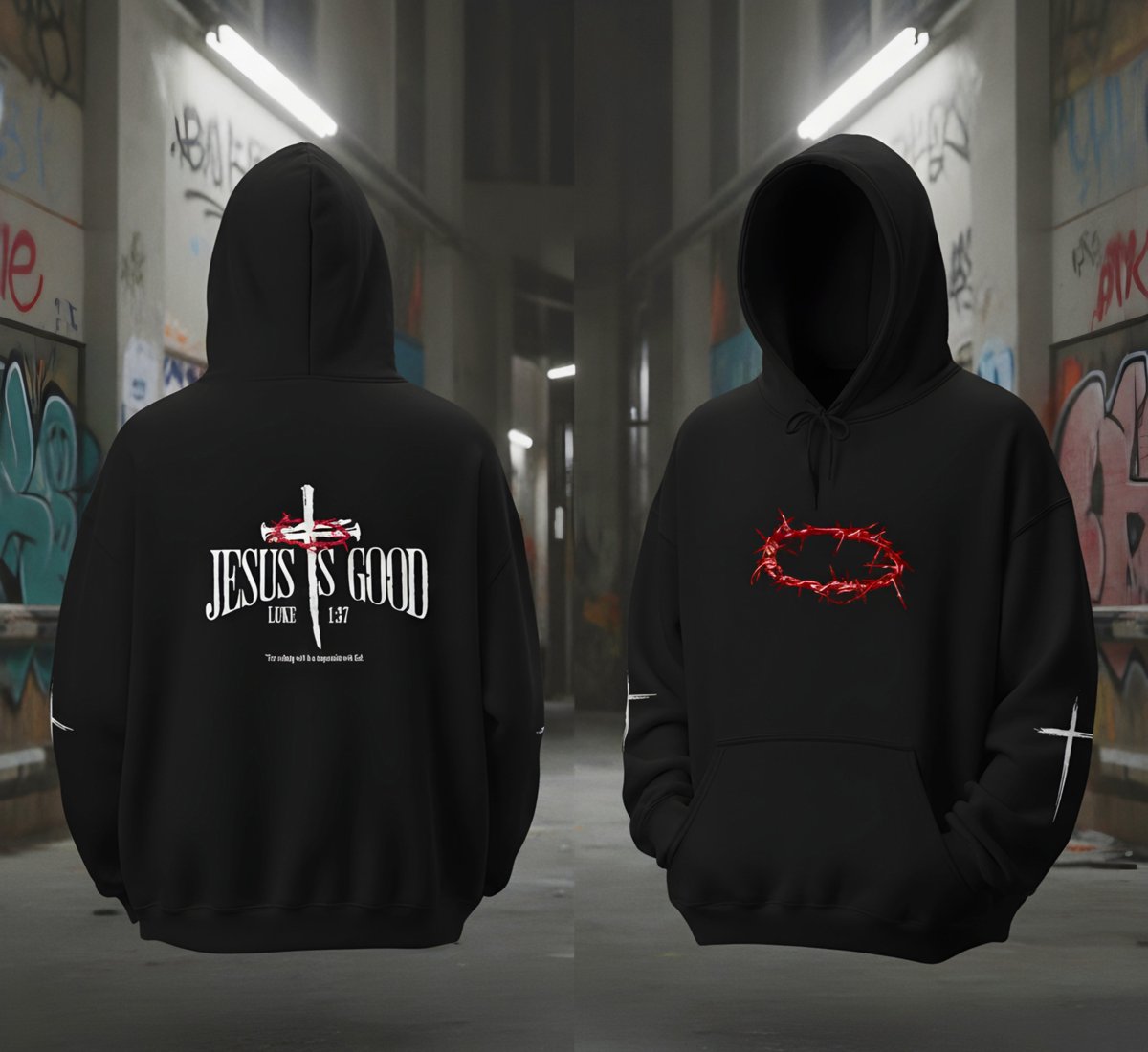 PhylonBox's tweet image. Jesus is Good. 
This faith-fueled hoodie with Luke 1:37 and a thorn-wrapped cross is cozy streetwear for soul-deep vibes—perfect everyday armor. 

Shop Etsy &amp;amp; wear your belief! 

#JesusIsGood #ChristianHoodie #FaithFashion #Luke137 #EtsyInspo