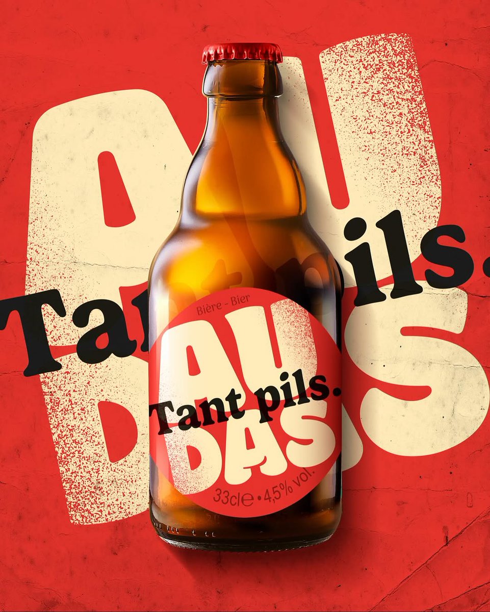 PENTAWARDS's tweet image. Quatre Mains&apos; #packagingdesign for Audas is bold and full of character. The oversized typography and colour contrast command attention, while the round label and compact bottle shape give it a confident, contemporary feel. #DailyDesignInspiration