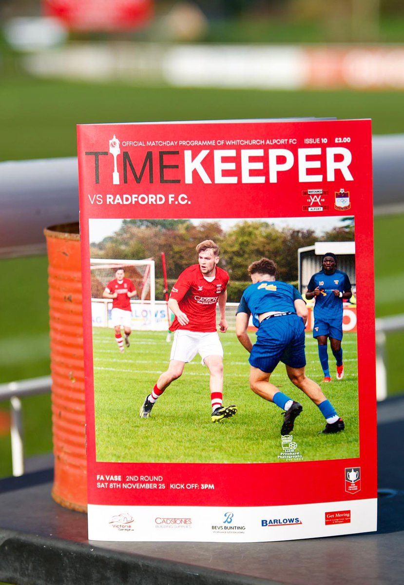 Our match day programme which today is all about <a href="/AdamJas44673811/">Adam Jasper</a> printed by our partners <a href="/MatchdayPro/">Matchday Programmes - Design & Print Service</a> is now on sale at the <a href="/GetMovingEstate/">Get Moving</a> Stadium ahead of this afternoon’s FA Vase 2nd round tie against Radford Football Club #WeAreAlport🔴⚪️