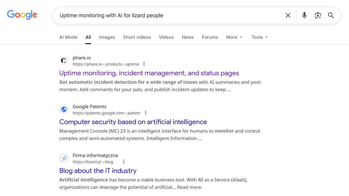 Maybe I should refocus my SEO efforts