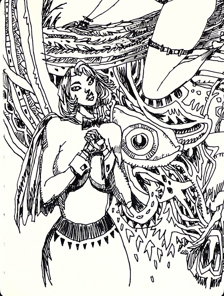 JimMahfood's tweet photo. In the woods.
Ballpoint on moleskin in the magic sketchbook.
πͺΎππͺΎ
#ballpoint #sketchbook #moleskin #woods #fall #creeps #spooky #crew #adventure #horror #psychedelic #visualfunk #foodone #jimmahfood https://t.co/vXkV7GHnmA