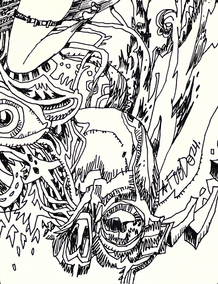 JimMahfood's tweet photo. In the woods.
Ballpoint on moleskin in the magic sketchbook.
πͺΎππͺΎ
#ballpoint #sketchbook #moleskin #woods #fall #creeps #spooky #crew #adventure #horror #psychedelic #visualfunk #foodone #jimmahfood https://t.co/vXkV7GHnmA