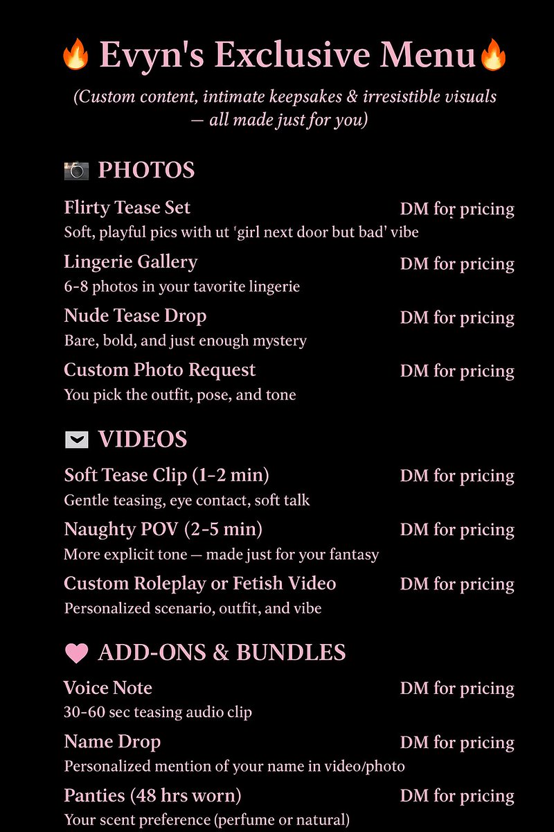 3vynAria's tweet photo. 💖✨💖✨💖✨💖✨
#contentselling #pics4sale https://t.co/Jq0Ei2qCIJ