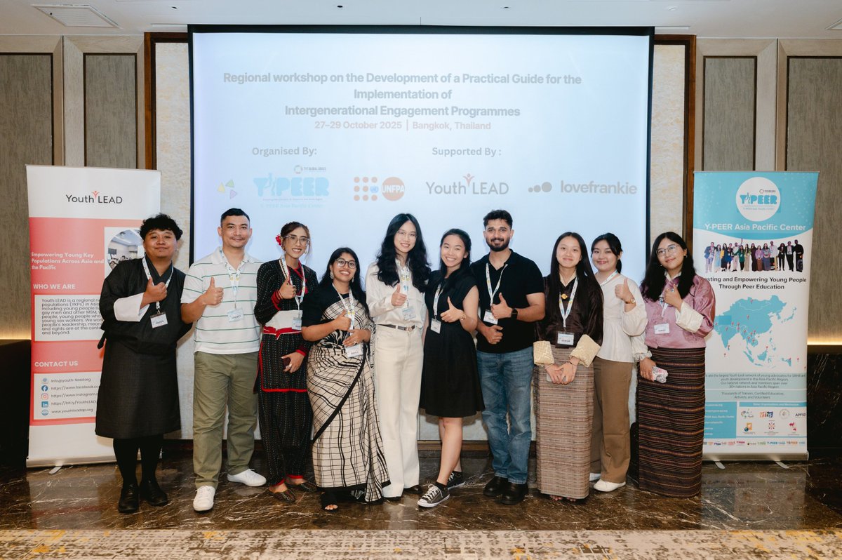 ypeerap's tweet photo. YPEER AP , together with UNFPA and Youth LEAD, hosted a three-day Regional Workshop in Bangkok from 27 to 29 October 2025, bringing together passionate youth and adult allies from across South and Southeast Asia to co-create the future of intergenerational collaboration https://t.co/IIMP2hrtKJ