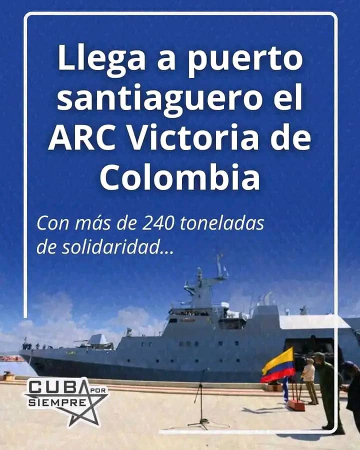Viva la amistad y solidaridad entre los pueblos. 
Gracias, presidente <a href="/petrogustavo/">Gustavo Petro</a>, gracias  Colombia! #CubaNoEstáSola