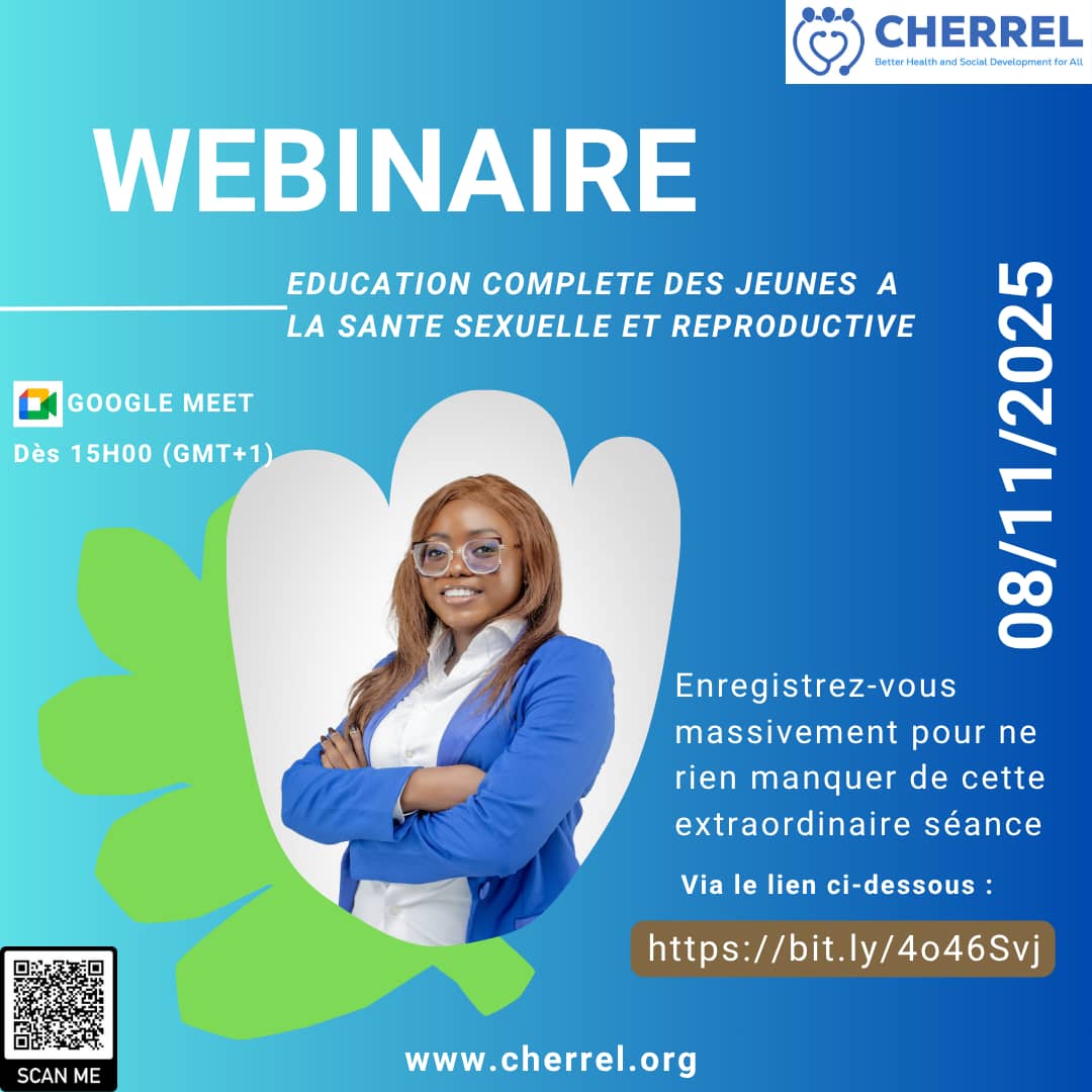 WEBINAIRE SUR L'EDUCATION COMPLETE DES JEUNES A LA SANTE SEXUELLE ET REPRODUCTIVE

Et c'est parti !!! 

Connectez vous via ce lien pour suivre en direct le Webinaire meet.google.com/prv-unpg-tqi