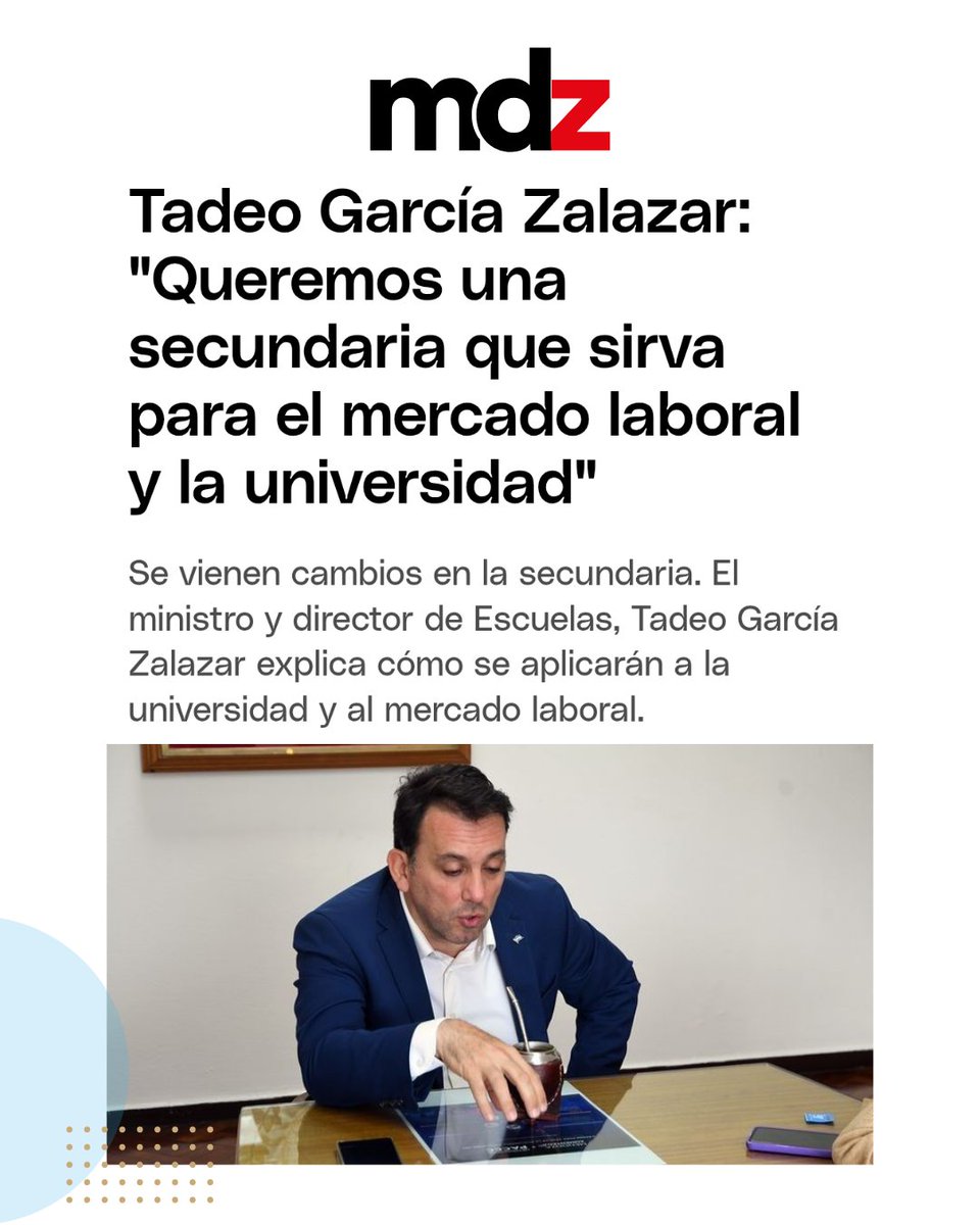 La clave del desarrollo es el conocimiento aplicado. Proponemos cambios en la currícula para crear puentes al trabajo y fortalecer las oportunidades de nuestros jóvenes.

🔗: mdzol.com/politica/tadeo…