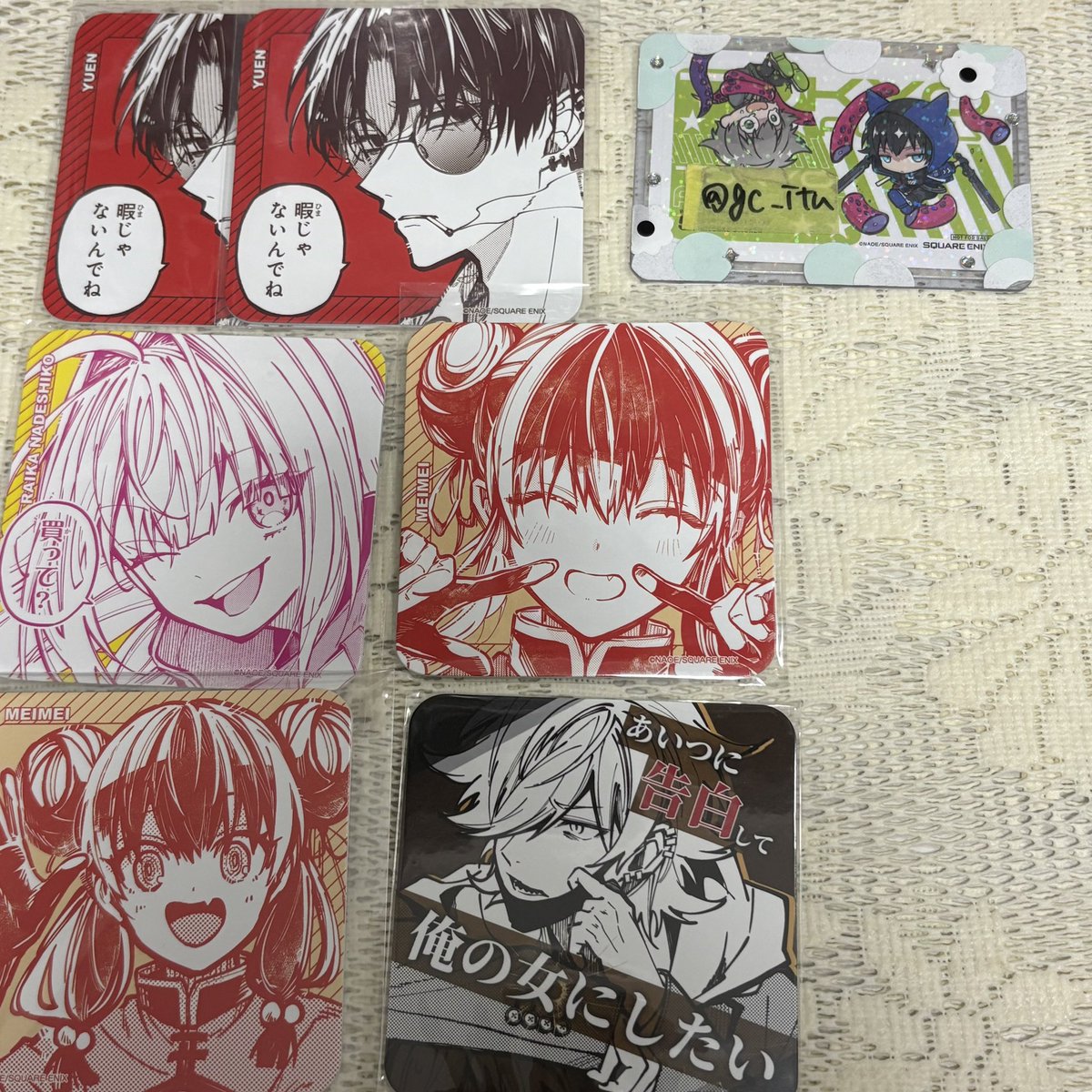 gc_itu's tweet photo. @0
《交換》東京エイリアンズ　ハオ☆ハオカフェ　コースター

《譲》明明、鬼崎、ライカ、憂炎

《求》画像2 郡司・天空橋

組み合わせにより任意含む交換も可能となります！

池袋手渡しまたは郵送🙆‍♀️ https://t.co/6sOJdjPUe1