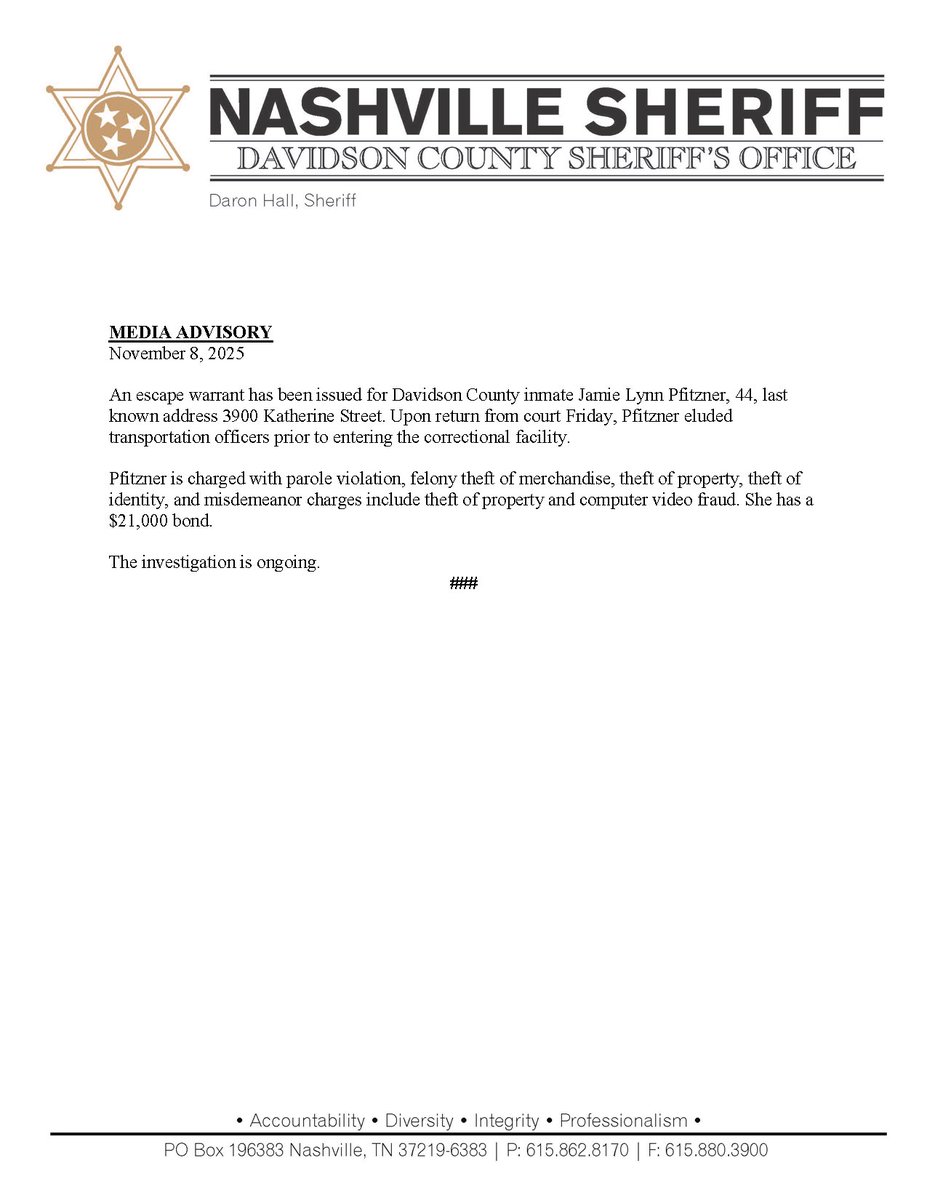 Nashville Sheriff (@nashsheriff) on Twitter photo 