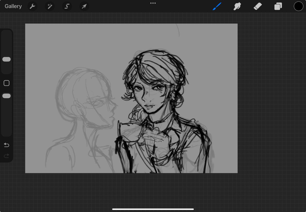 damesorder's tweet photo. can you guys tell who I’m drawing https://t.co/vYLt6sAtia