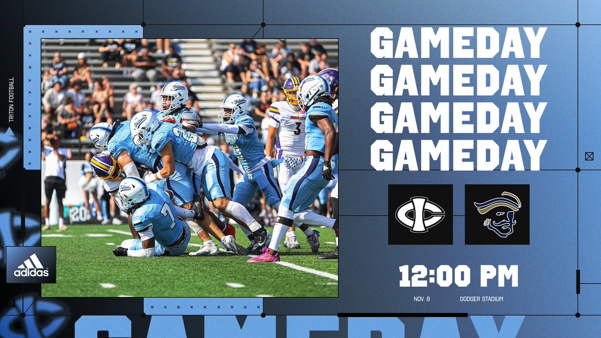 IowaCentralFB's tweet photo. GAMEDAY! 🏈 Triton Football is ready to take on the Independence CC Pirates at Dodger Stadium! Let's go Tritons! 🔱 #ridethewave

📍Dodger Stadium
⏰ 12:00 PM
📺 https://t.co/dPTL3dTWqP https://t.co/9Rjc9jwgVT
