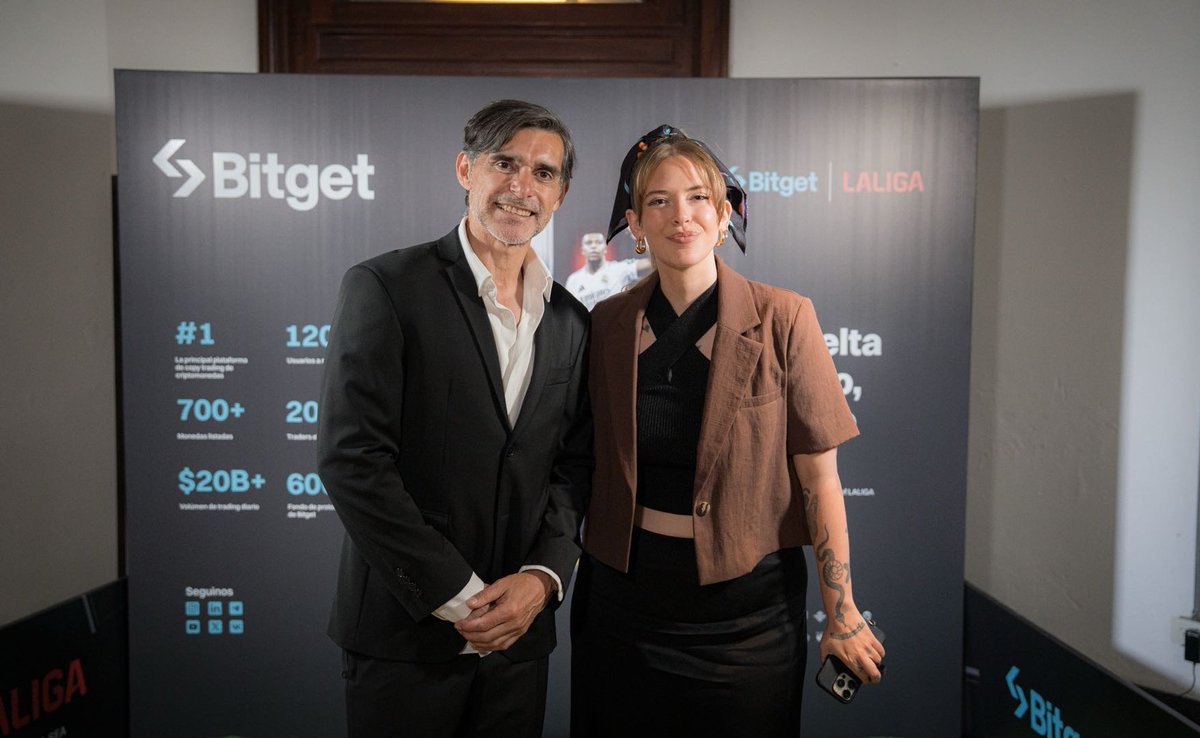 bitget's tweet image. What a star-studded night with football legends Roberto Ayala and Claudio “Piojo” López! 🌟

From the pitch to the future, Bitget is leading the charge toward tomorrow under the #UEX vision. 🔥

#EventwithBitget #LABITCONF #LALIGAxBitget
