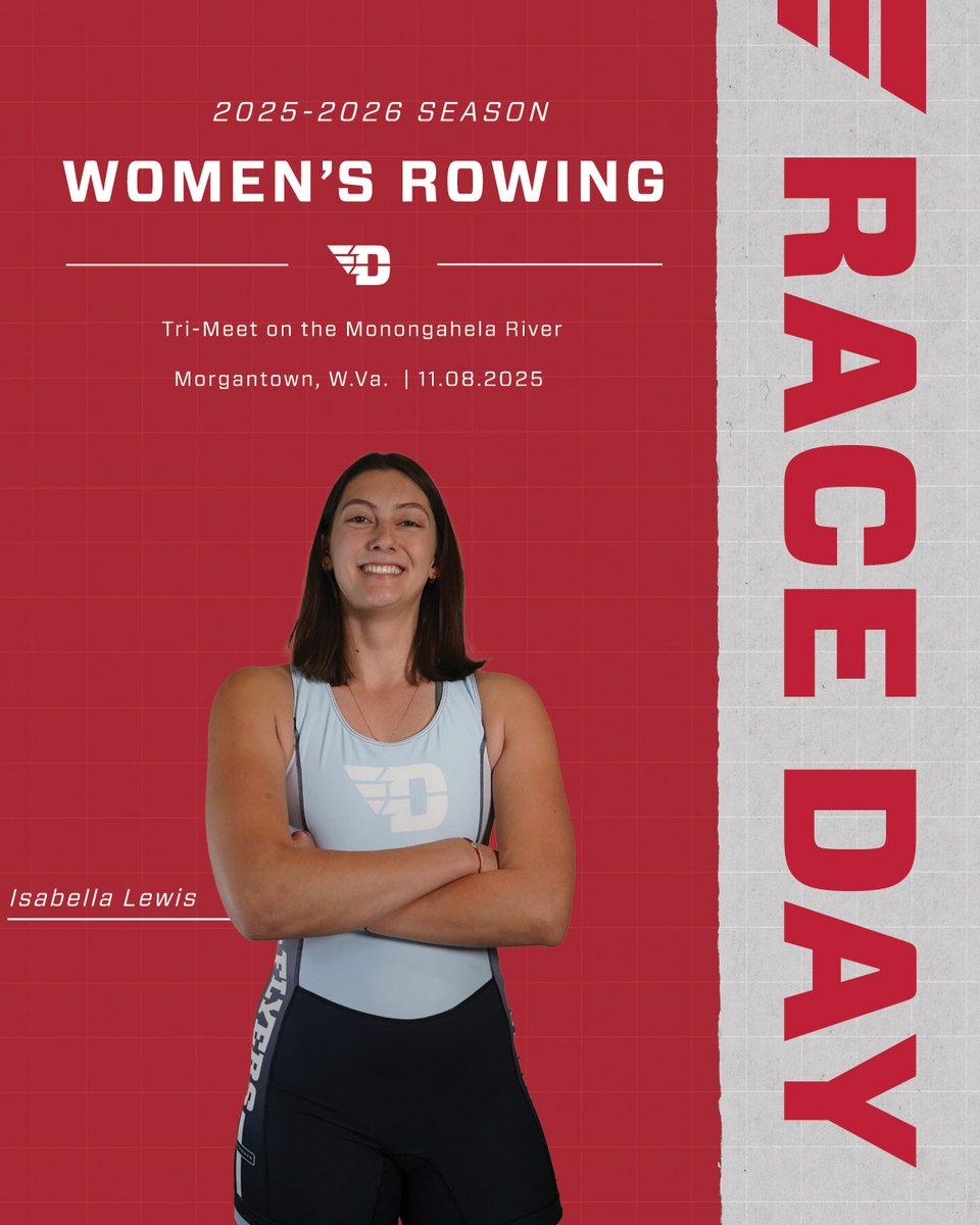 HAPPY RACE DAY ‼️

🆚 : Duquesne &amp; West Virginia
🚣‍♀️ : Monongahela River
📍: Morgantown, W.Va.

#UDRow // #GoFlyers