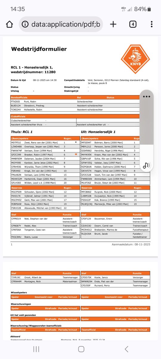 Vandaag speelt <a href="/svhonselersdijk/">SV Honselersdijk</a> een uitwedstrijd tegen <a href="/RCL_Leiderdorp/">Voetbalvereniging RCL</a> 

Een duel tussen de nummer 1 &amp; 2