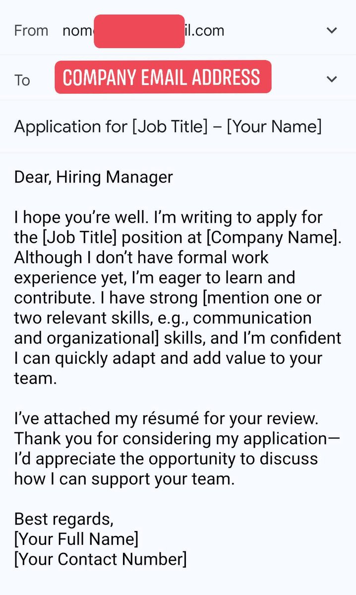 CarolBoitumelo1's tweet image. Picture 1: How to send an email for a job application when you have work experience.

Picture 2: How to send an email for a job application when you do not have any work experience.

I hope this helps you...  😊