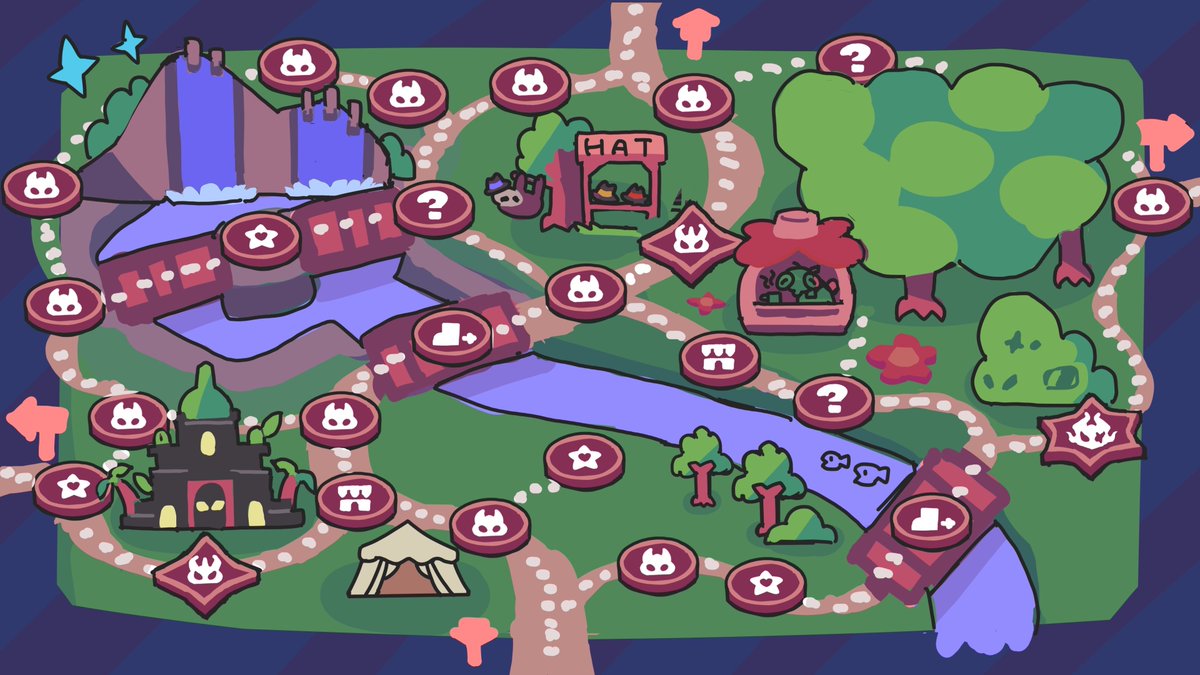 beatspeller's tweet image. ギリギリの #スーパーゲ制デー  ですが、は現在は主にマップ見本の制作に取り掛かっています🗺️
マップ制作は敵の配置や背景の装飾など、考えることが多くて苦戦中...😵‍💫

また、明日は東京ゲームダンジョン10にお邪魔させていただきます！
インディー開発者の方々と交流できる貴重な機会ですね...！