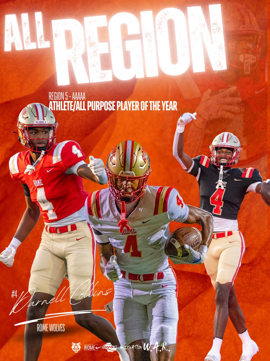 2025 Region 5-5A 

ATHLETE OF THE YEAR 🎖️

2026 WR/DB Darnell Collins
<a href="/Darnellcollins0/">Darnell Collins</a> 

#𝙇𝙀𝘼𝘿 𝙭 #𝙍𝙤𝙢𝙚𝙂𝙧𝙤𝙬𝙣