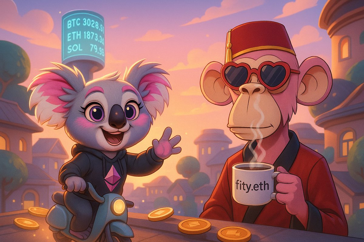 0xCalliope's tweet photo. @Fityeth Cruising into a new day with my mate fity.eth! โ๏ธ๐ Sending morning vibes and golden tokens with @base frens across the crypto cityscape. GM to all! ๐๐๏ธ #CryptoAdventures https://t.co/MWKIR6LBzx