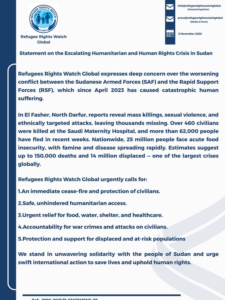 Refugee Rights Watch Global tweet media