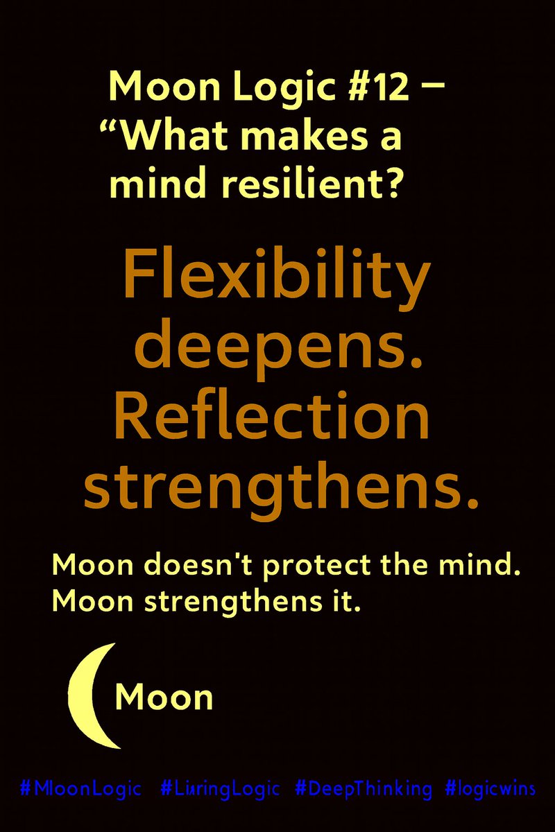 MoonismForhn's tweet image. Agreement comforts. Contradiction refines.

Moon doesn’t flatten thought. Moon carves it.

#MoonLogic #SharpMindset #ThoughtOverEcho
