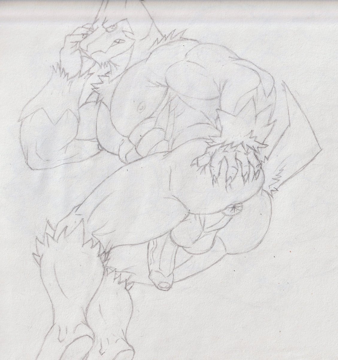 (Drawing made on July 1st 2025)

"Just fuck me already, OK!? Gosh..." 😡

A grumpy and shy bottom, what nice combination ~ 😈 👌

#traditionalart #nsfwart #manectric