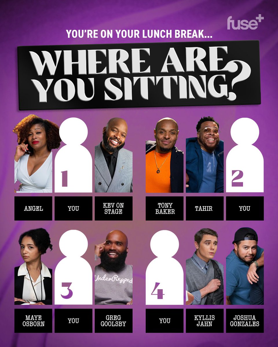 fusetv's tweet image. Be honest... where are you sitting on your lunch break? 👀 Tell us in the comments! 👇

🎬 Watch @kevonstage&apos;s A Workplace Comedy on Fuse+

#kevonstage #workhumor #tvshow